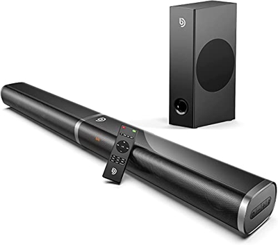 Barra de Sonido con Subwoofer 190 W, Barra de sonido para TV 125dB, Graves Ajustables y Tecnología DSP con HDMI ARC, USB, OP, AUX y Bluetooth 5.0 para