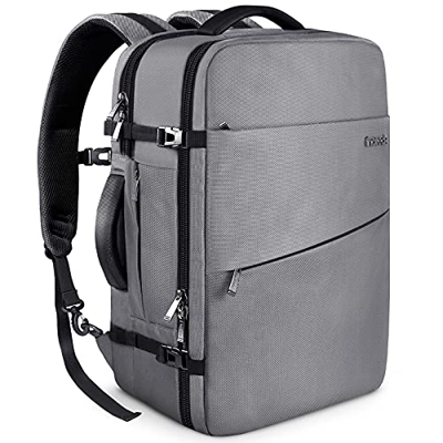 Inateck 40L Equipaje de Mano Mochila de Viaje Maleta de Cabina Mochila Vuelo Aprobado, Mochila para portátil antirrobo Ligera de 17 Pulgadas para Homb