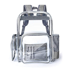 SPEEDEVE Mochila Bolso Escolar PVC Transparente estancas,Gris,L en oferta