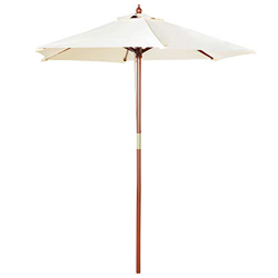 VonHaus – sombrilla de madera de 2 m – paraguas para al aire libre, jardín y patio., Ivory características