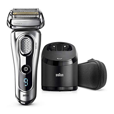 Braun Series 9 9292 cc - Afeitadora eléctrica hombre, para barba, en seco y mojado, recortadora de precisión integrada y recargable, Clean&Charge, Pla