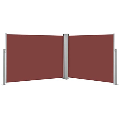 Marrón 100% poliéster con Recubrimiento de PU + Estructura de Acero + Rodillo de Aluminio Toldo Lateral retráctil marrón 170x1000 cm Casa y jardín Jar