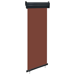 Marrón Acero, Aluminio, Tela (100% poliéster) Toldo Lateral de balcón marrón 60x250 cmCasa y jardín Jardín Artículos de Exterior Sombrillas precio