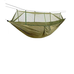 Treimboover Hamaca 1-2 Persona portátil al Aire Libre Acampada Hamaca con mosquitero Neto de Alta Resistencia de paracaídas de paracaídas Cama Colgant en oferta