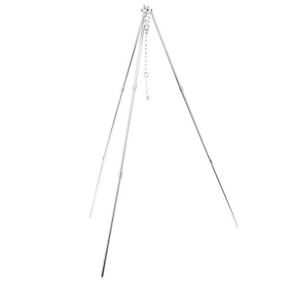 Trípode para Picnic, Trípode para Barbacoa, Extraíble, Plateado, Fácil de Llevar, Ajustable para Acampar para Picnics