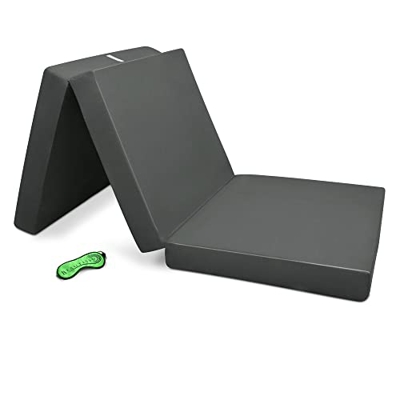 Beautissu Campix Colchón Plegable 60x190 cm – Cuna de Viaje Colchón Plegable para Invitados o el Camping – Colchón Plegable y cúbico - Antracita