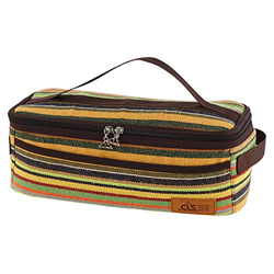 UxradG Organizador de utensilios de cocina para camping, bolsa de viaje con bolsillos de red, bolsa portátil para utensilios de cocina, 33 x 13 x 12 c precio