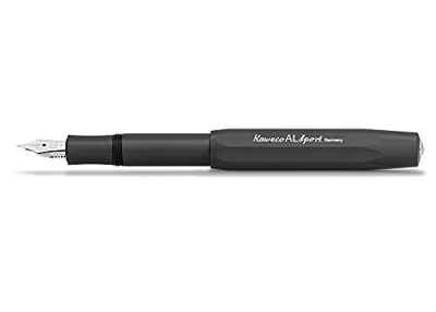 Kaweko Al Sport - Pluma estilográfica, punta F, color negro