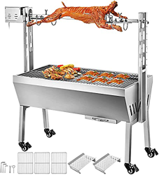 Moracle Asadora Barbacoa 40KG Asador Giratorio Parrilla de Carbón Asador Jardín BBQ Barbacoa al Aire Libre Asado a la Plancha Cerdo Pollo (40kg) precio