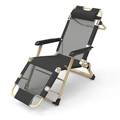 WYYAF Silla de Ocio al Aire Libre de Oficina, cómoda Silla de jardín de Relax Silla de salón Plegable Silla de Camping Sillón reclinable 150Kg Bearing