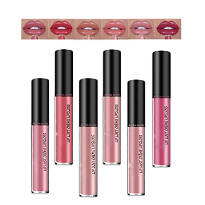 12 Color Cream Texture Lipstick Waterproof, Lip Lust Creme Lipgloss, Liquid Lipstick for Women-Waterproof Long lasting Easy to Color Smooth Gloss Lip 