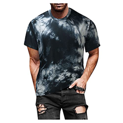 YANFANG Blusa Superior De Camiseta Manga Corta Estampada Informal Ajustada Verano para Hombre,Print tee Hombre, Hombre PoliéSter,2-Negro,M precio