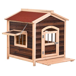 Casetas para perros Casa De Mascotas Al Aire Libre A Prueba De Lluvia Jaula para Perros Al Aire Libre Cálido Mediano Y Grande Jaula para Perros Four S en oferta