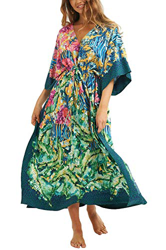 YouKD Cárdigan de Verano para Mujer Vestido Largo Bohemio Vestido de Playa Túnica Kimono Largo Talla única precio