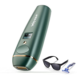 Depilación IPL, depilación láser VEYFUN con 5 niveles de intensidad, 2 modos y mejora 999999 flashes para cara, axilas, área de bikini, cuerpo entero en oferta