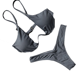 Writtian Swimsuit Mujer Sexy Sport Bikini Set Monótono Westeober Top con cintura baja Bañador de dos piezas precio