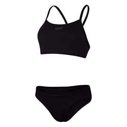 Speedo Essential Endurance+ Thinstrap 2 Piece Bikini, Mujer, Black, 30 (UK 8) precio