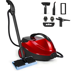Limpiador a vapor 2000W, limpiador a vapor con depósito de agua de 1,5L, con 17 accesorios y cable de 4m, utilizado para limpiar suelos, tapizados, co características