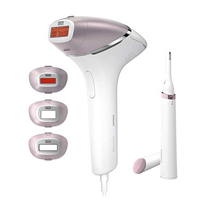 La depilación láser for la eliminación de Mujeres y Hombres IPL depilación sistema permanente del pelo con 4 accesorios for cuerpo, cara, del bikini y