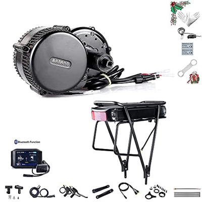 Bafang Electric Bike Mid Drive Motor Motor Medio de manivela BBS02B 36V 500W DIY Kit de conversión de Bicicleta sin o con batería de Cuadro 15.6/19.2/