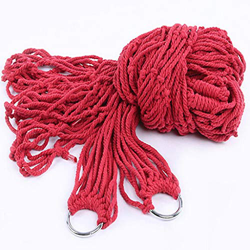 Hamaca Writtian portátil, hamaca colgante, ideal para jardín, balcón o terraza, sillón colgante sin estructura, nailon, rojo, Free características