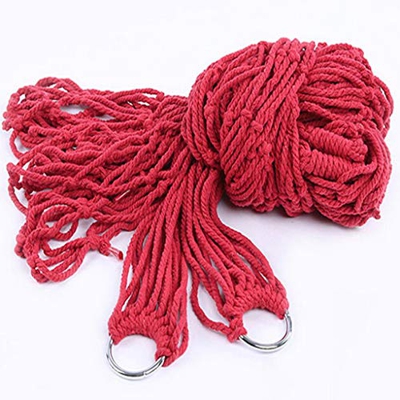 Hamaca Writtian portátil, hamaca colgante, ideal para jardín, balcón o terraza, sillón colgante sin estructura, nailon, rojo, Free