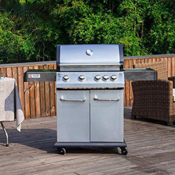 ZLRE Parrilla de Gas, Parrilla de propano líquido de Acero Inoxidable de 3 quemadores, Parrillas de Barbacoa móviles con Quemador Lateral en oferta