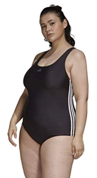 adidas FIT Suit 3S One Piece Swimsuit, Womens, Black/White, 3X-Large precio