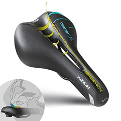 Sillín para bicicleta Trekking Bike y MTB Gel Unisex WENS 4.1 acolchado súper Performance anatómico Morphos (negro) características