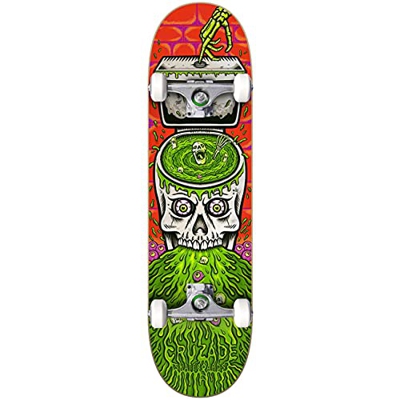 Cruzade Skull Swirl 8.0"x31.85" Complete Skateboard, Adultos Unisex, Multicolor (Multicolor), 8,0" x 31,85"