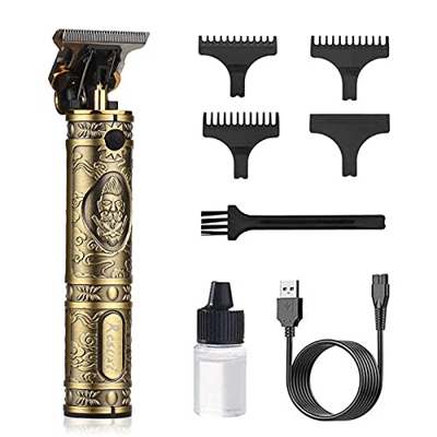 Maquina cortar pelo profesional,Bestauty Maquina Cortar Pelo USB Recortadora de Barba con 3 Peines-guía Para y 1 Lubricante Uso Apto para Familias Pel