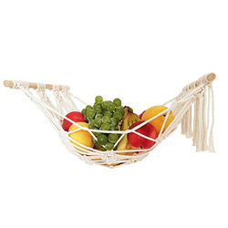 Hamaca de verduras Macramé Hamaca de frutas Hamaca vegetal, Arreglo Productos de almacenamiento Cesta colgante de frutas Hamaca de frutas hecha a mano características