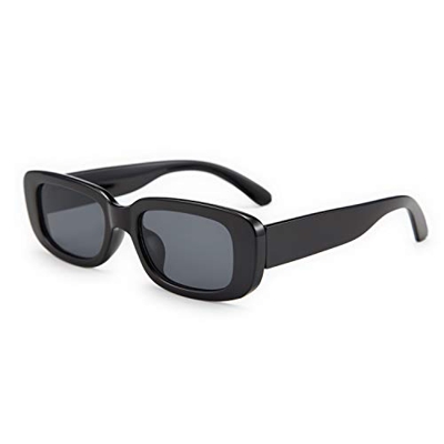 FEISEDY Gafas de sol Rectangulares Vintage con Protección UV400, Gafas con Montura Cuadrada Pequeña para Mujer y Hombre B7039