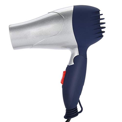 Mini Secador de Pelo de Viaje, Secador de Pelo de 1800 W para Uso en Viajes para Peinar el Cabello(Plata)