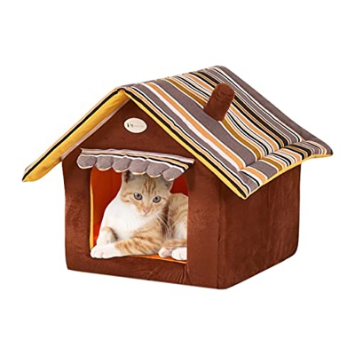 Nedyet Caseta para gatos, impermeable, para mascotas, para exteriores, para gatos, plegable, para animales (S - L)