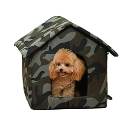 Hemisgin Casa Impermeable para Gatos, casa de Refugio para Perros al Aire Libre, pequeña, Mediana, Grande, Gato, Perro, Tienda de campaña cálida para  precio