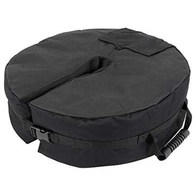 Willkey - Bolsa de peso para sombrilla de patio (45.7 cm, redondo, desmontable, resistente a la intemperie, bolsa de arena, para patios o banderas, so