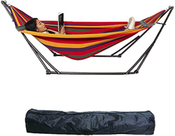 Hamaca con Soporte para Exteriores, hamacas de Lona Plegables para Acampar con Bolsa de Transporte portátil, Altura Ajustable, Capacidad de Carga de 2 precio