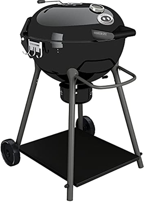 Barbacoa de carbón vegetal Kensington 570 ULINE de Outdoorchef con tapa para terraza, jardín y balcón, 54 cm de diámetro, incluye 6 pasta de combustib