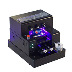 Impresora LED de Cama Plana UV Totalmente automática Syoon 2019 A4 con Efecto de Relieve para Botella, Caja del teléfono, Vidrio, Metal, Cuero, TPU, e en oferta