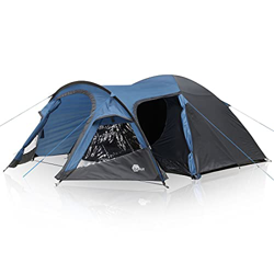 Tienda de campaña Posada para 4 personas, tienda de campaña con ventana, ventilación impermeable, 3000 mm, color azul y gris precio