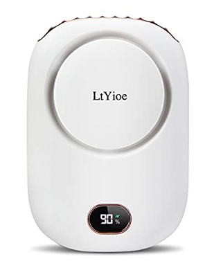 Ventilatore USB LtYioe Mini Ventilatore Portatile con 3 velocità Regolabili, Multifunzionale Ventilatore Personali Batteria Ricaricabile e Display LED