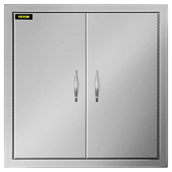 BuoQua Outdoor Kitchen BBQ Door 24X24 Inch Puerta de Barbacoa de Cocina al Aire Libre, Plateado en oferta