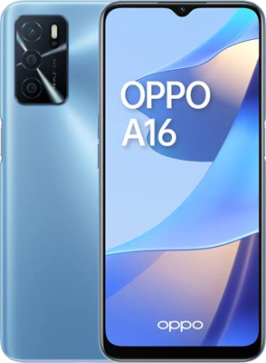 Oppo A16-4GB + 64GB, Mediatek Helio G35, 5000 mAh, 10W, Azul