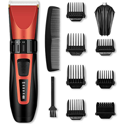 Máquina Cortar Pelo Profesional Hombre Recortadora Barba y Cortapelos Recargable con Cuchillas de Cerámica y 7 Peines de Fijación inalámbricos en oferta