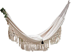 ZFQZKK Hamaca de jardín, Hamaca Hamaca Grande brasileño Macrame frande 2 Persona Doble Deluxe Hamaca Swing Net Silla Interior Colgando Silla Hamaca Co precio