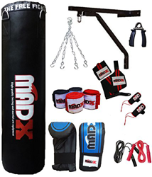 KOVO Juego de saco de boxeo pesado de 1,5 m, guantes, soporte, cadenas MMA Pad. características