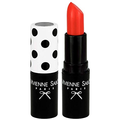 VIVIENNE SABÓ | Barra de Labios Coral Red Merci 13 | Pintalabios Permanente Hidratante Textura Suave y Cremosa | Larga Duración | Cruelty Free | Hecho