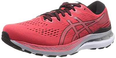 Asics Gel-Kayano 28, Running Shoe Hombre, Electric Red/Black, 44 EU