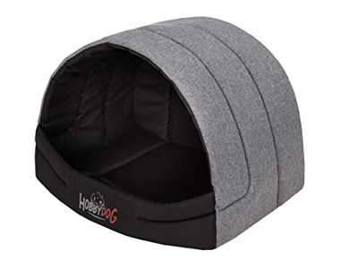 PillowPrim Caseta para perros cueva para perros y gatos, tamaño XL, 60 x 49 cm, color gris